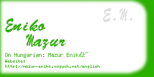 eniko mazur business card